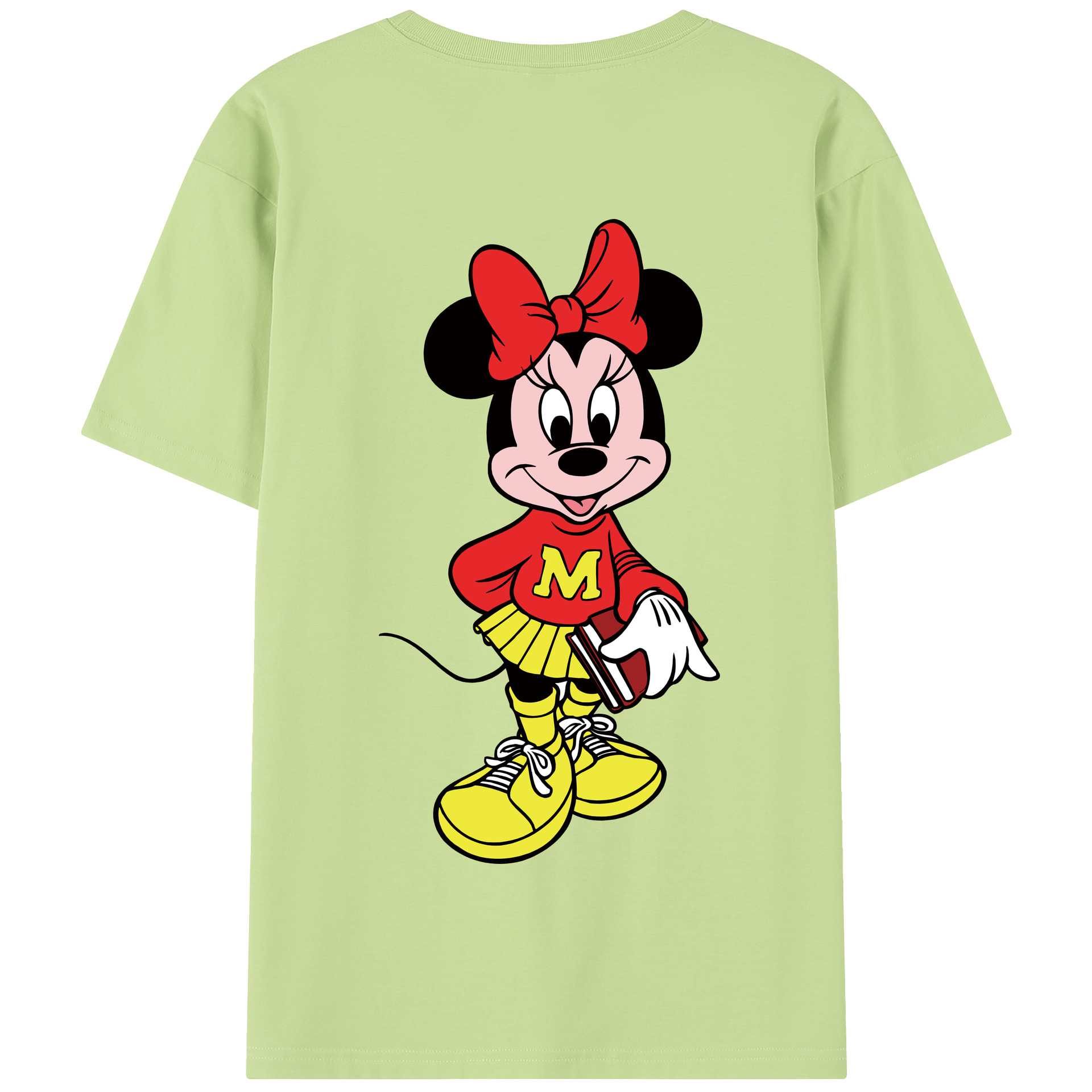 （画像用） ミッキーマウス Mickey Mouse 綿100％半袖Tシャツ（背面プリント）